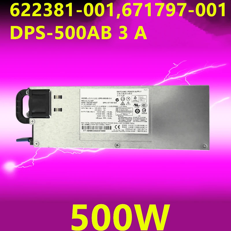

Almost New PSU For HP DL160 G8 Gen8 500W Switching Power Supply 622381-101 HSTNS-PD27 671797-001 DPS-500AB-3 A