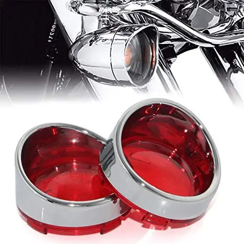 Red Turn Signal Light Lens Cover Lenses Chrome Visor Ring for Harley Street Glide Road King
Red Turn Signal Light Lens Cover Lenses Chrome Visor Ring for Harley Street Glide Road King