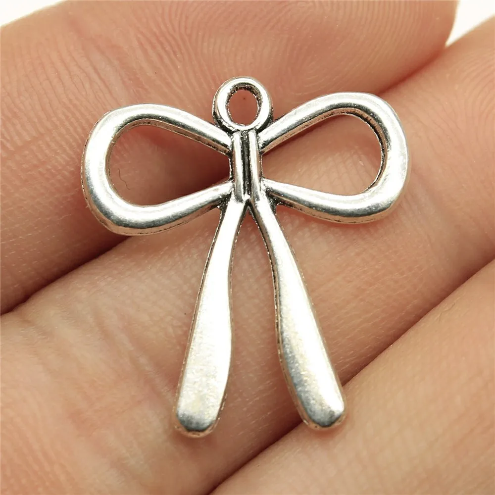 WYSIWYG 5pcs Bow Pendant Charms DIY Jewelry Making Jewelry Finding Antique Silver Color 24x22mm
WYSIWYG 5pcs Bow Pendant Charms DIY Jewelry Making Jewelry Finding Antique Silver Color 24x22mm