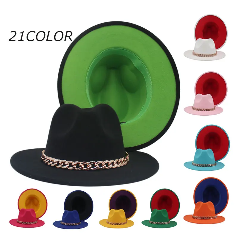 Black Plus Fruit Green Wool Felt Jazz Fedoras Women Hat Fedora Chain Accessories Church Panama Hat Wide Brim Sombreros De Mujer
Black Plus Fruit Green Wool Felt Jazz Fedoras Women Hat Fedora Chain Accessories Church Panama Hat Wide Brim Sombreros De Mujer