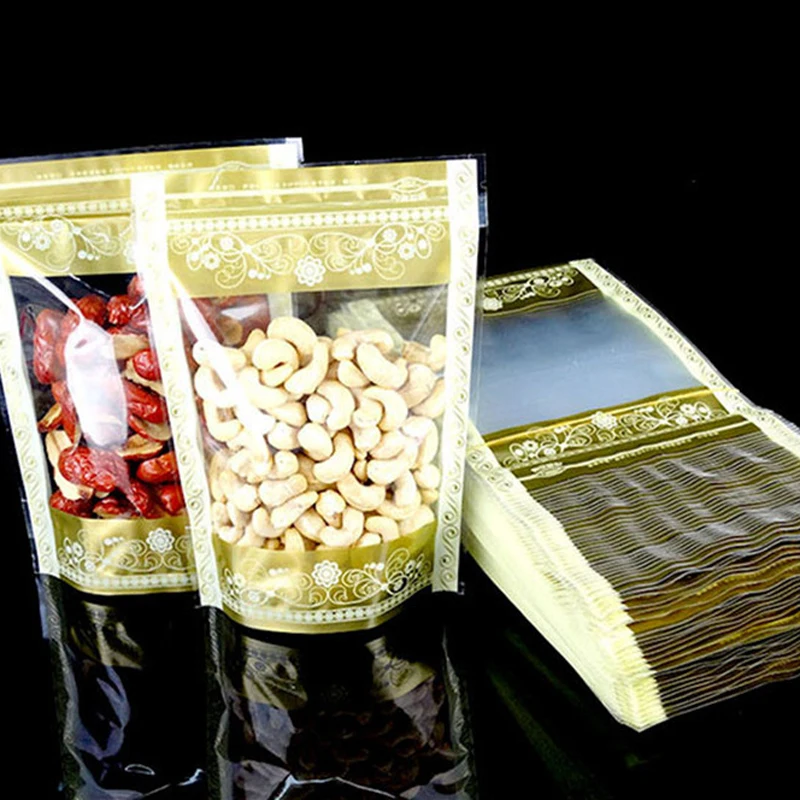 100 Pcs/Lot Stand Up Zip Lock Clear Window Plastic Bag Resealable Coffee Snack Puffed Food Bakery Sealed Packaging Gift Pouches
100 Pcs/Lot Stand Up Zip Lock Clear Window Plastic Bag Resealable Coffee Snack Puffed Food Bakery Sealed Packaging Gift Pouches