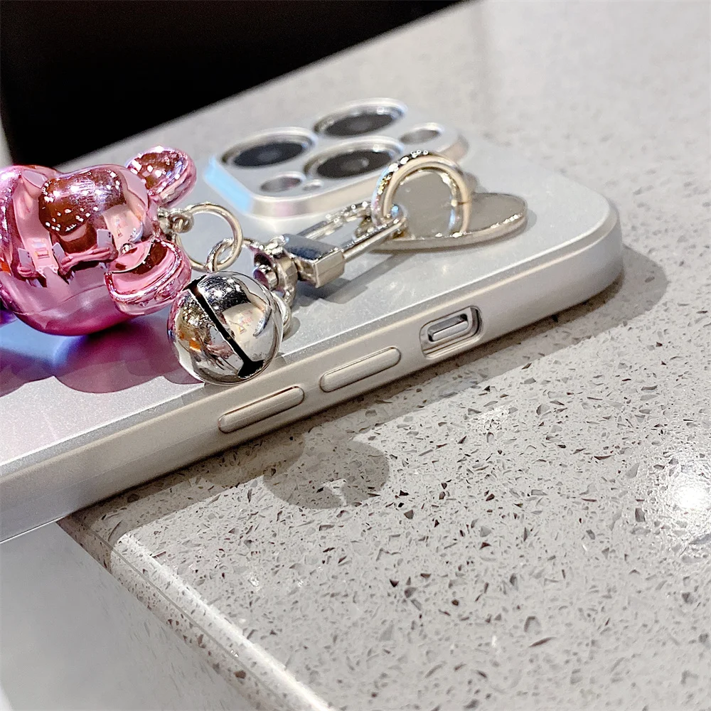 Cute bear Pendant Chain Phone Case For iphone 13 12 11 Pro XS Max 7 8 plus X XR SE 2020 Back Cover Cartoon Bear Silicone Cases
Cute bear Pendant Chain Phone Case For iphone 13 12 11 Pro XS Max 7 8 plus X XR SE 2020 Back Cover Cartoon Bear Silicone Cases