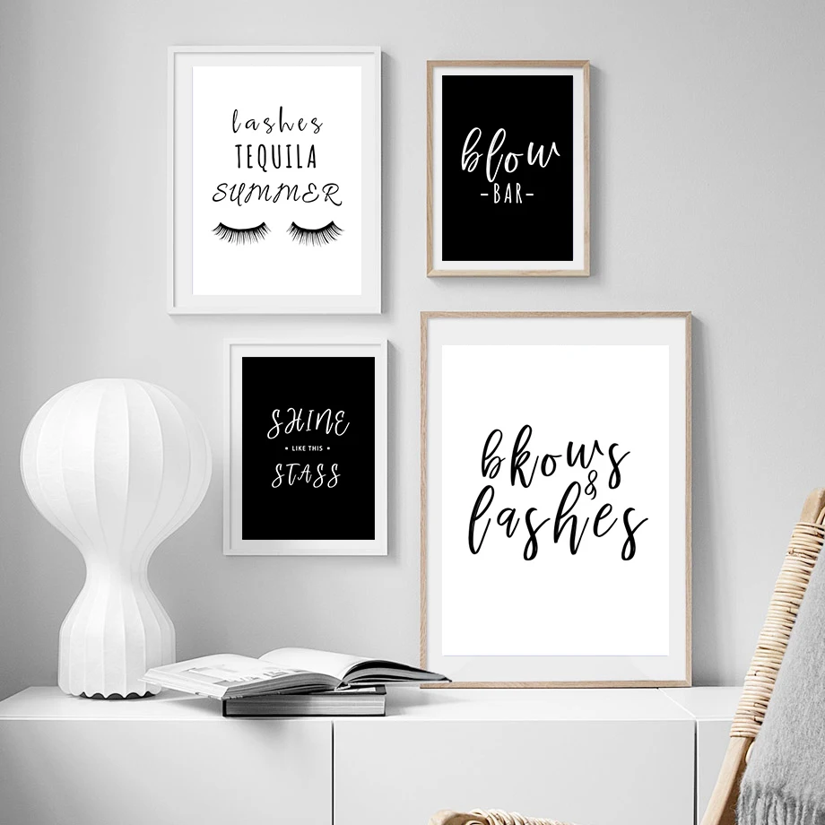 Scandinavian Style Letter Poster Black and White Canvas Painting Eyelash Wall Pictures For Living Room Nordic Home Decoration
Scandinavian Style Letter Poster Black and White Canvas Painting Eyelash Wall Pictures For Living Room Nordic Home Decoration