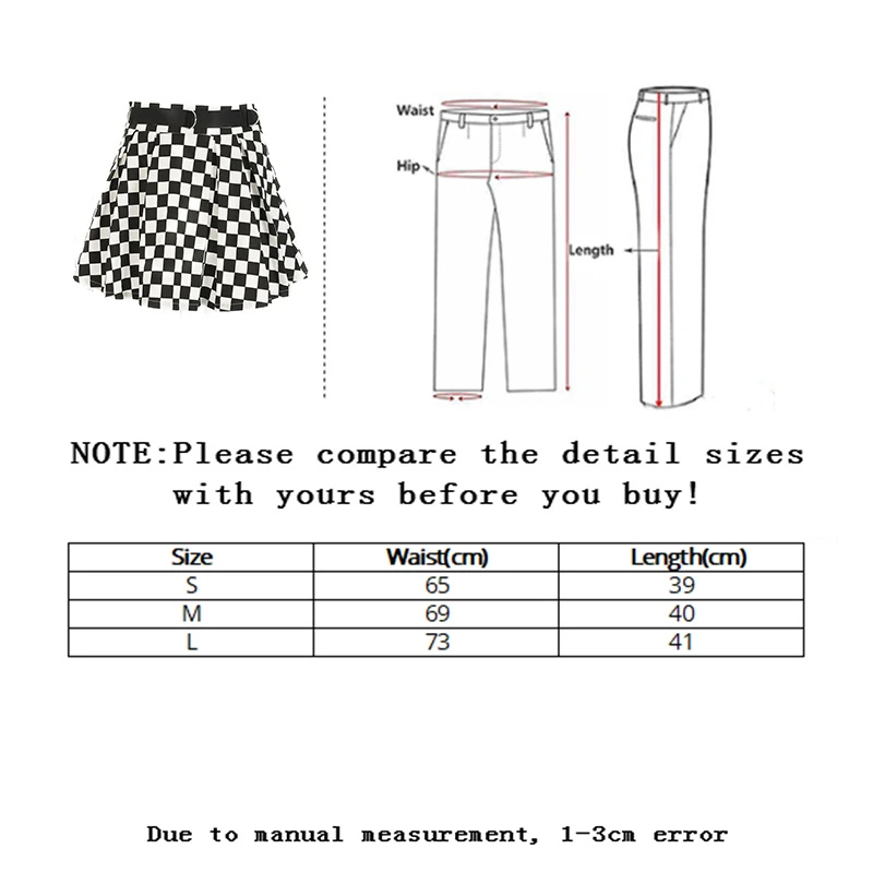 Vangull Pleated Checkerboard Skirts Womens High Waisted Checkered Skirt Harajuku Dancing Korean Style Sweat Short Mini Skirts
Vangull Pleated Checkerboard Skirts Womens High Waisted Checkered Skirt Harajuku Dancing Korean Style Sweat Short Mini Skirts