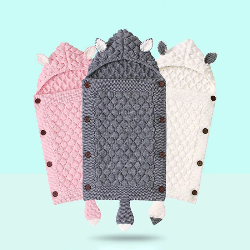 Baby Sleeping Bags Knitted Solid Newborn Swaddle Warm Autumn Winter Toddler Envelopes Style Cute Fox Ears Infant Sleep Sack
Baby Sleeping Bags Knitted Solid Newborn Swaddle Warm Autumn Winter Toddler Envelopes Style Cute Fox Ears Infant Sleep Sack