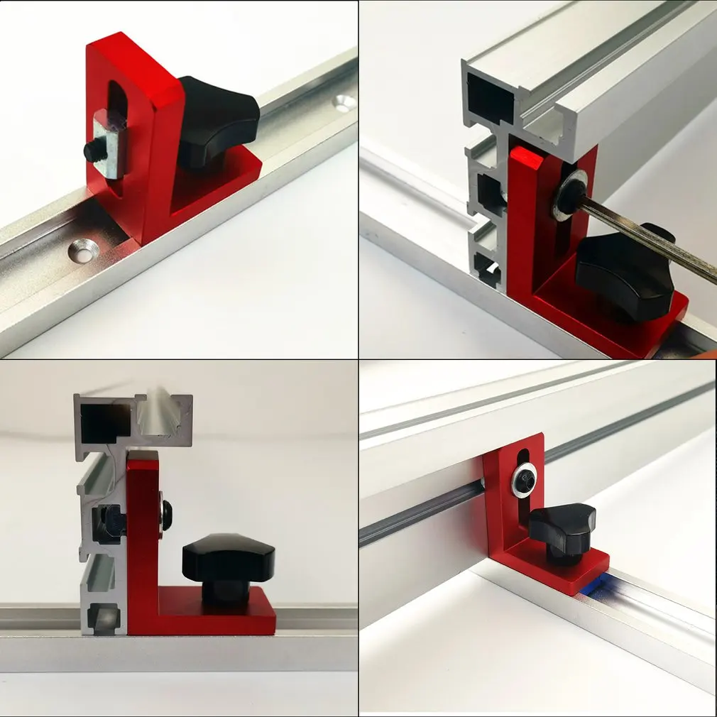 30/45 Type Woodworking Chute Backing Connector T-track Slot Miter Gauge Machinery Part Module Track Stop Locator Rail Retainer 
30/45 Type Woodworking Chute Backing Connector T-track Slot Miter Gauge Machinery Part Module Track Stop Locator Rail Retainer