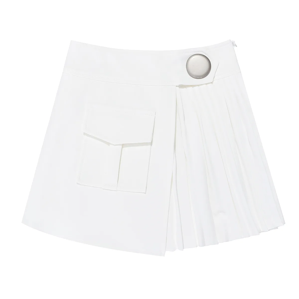 DEAT 2021 New Spring And Summer Fashion Casual Pleated Solid Color High Waist Large Metal Round Button Skirt Women SH169 
DEAT 2021 New Spring And Summer Fashion Casual Pleated Solid Color High Waist Large Metal Round Button Skirt Women SH169