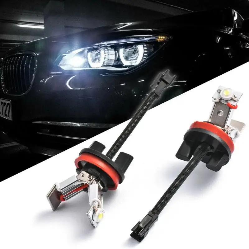 2X 40 Вт H8 светодиодный CREE Ангельские глазки Halo Кольцо лампы для BMW E90 E92 E93 E60 E61 X5 X6 Z4 |