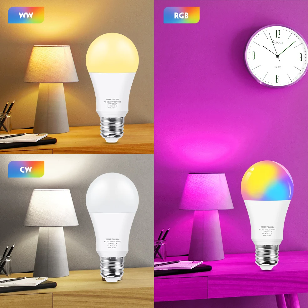 Wifi Smart LED Bulb 12W E27 RGB CW Color Changing Light Dimmable LED Lamp Work with Alexa Google Home Siri Voice Control
Wifi Smart LED Bulb 12W E27 RGB CW Color Changing Light Dimmable LED Lamp Work with Alexa Google Home Siri Voice Control