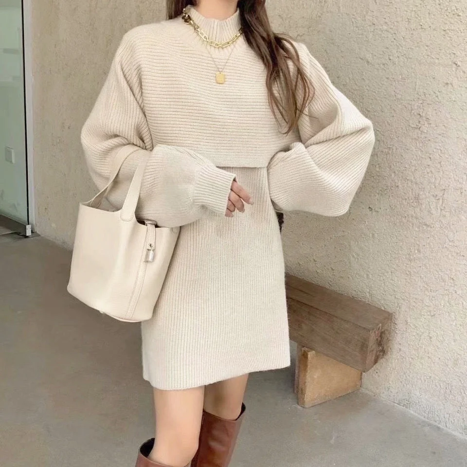 Knitted Casual Sweater Pullover 2022 Pencil Dress Warm Turtleneck Plus Size Elegant Tunic Dresses Female Winter Woman Clothing
Knitted Casual Sweater Pullover 2022 Pencil Dress Warm Turtleneck Plus Size Elegant Tunic Dresses Female Winter Woman Clothing