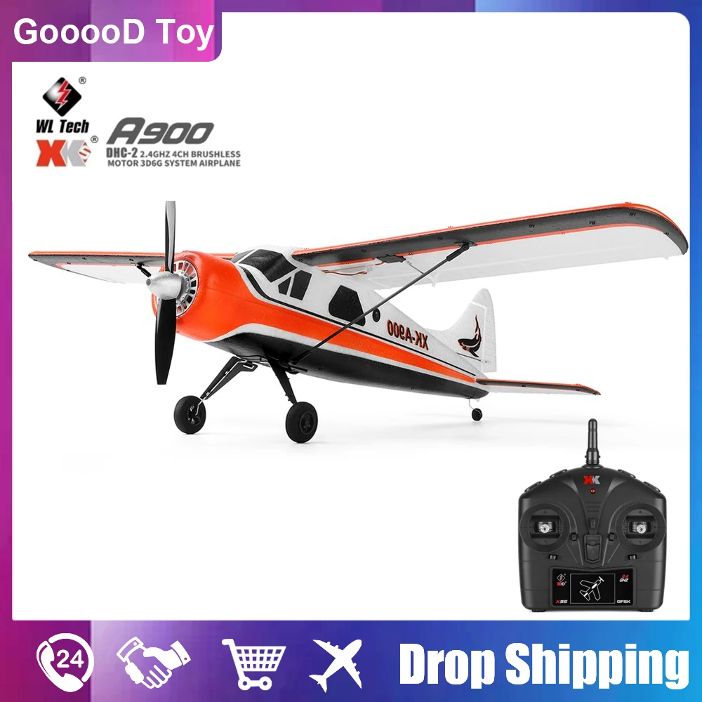 Wltoys Xk A900 Rc Plane 4Ch 2.4G Remote Control Aircraft Glider Airplane Fixed Wing 6-Axis Gyroscope 3D/6G Mode Helicopter toy
Wltoys Xk A900 Rc Plane 4Ch 2.4G Remote Control Aircraft Glider Airplane Fixed Wing 6-Axis Gyroscope 3D/6G Mode Helicopter toy
