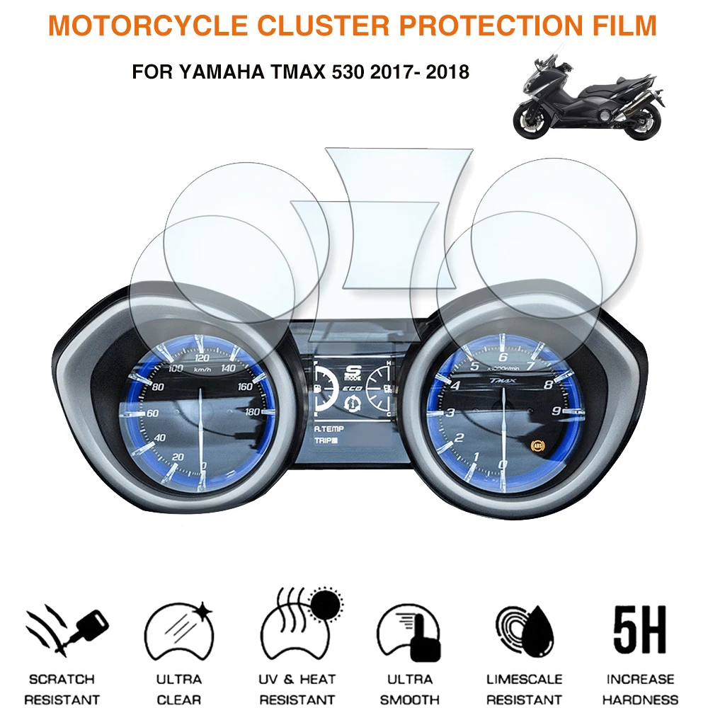 

Motorcycle Instrument Speedometer Meter Cluster Scratch Protection Film Screen Sticker For Yamaha Tmax 530 DX SX 2017 2018