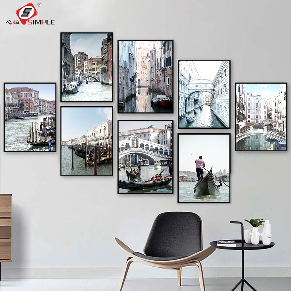 Modern Venice Italy Photography Poster Prints Arch Bridge Fishing Boat Canvas Painting Wall Art Pictures Interior Home Decor
Modern Venice Italy Photography Poster Prints Arch Bridge Fishing Boat Canvas Painting Wall Art Pictures Interior Home Decor