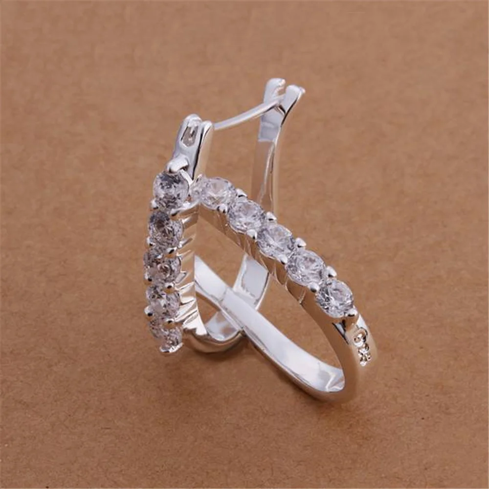 HXH QRX 925 Sterling Silver U Circle Zircon Earrings For Women Lady Best Gift Fashion Charm Silver Wedding Jewelry
HXH QRX 925 Sterling Silver U Circle Zircon Earrings For Women Lady Best Gift Fashion Charm Silver Wedding Jewelry