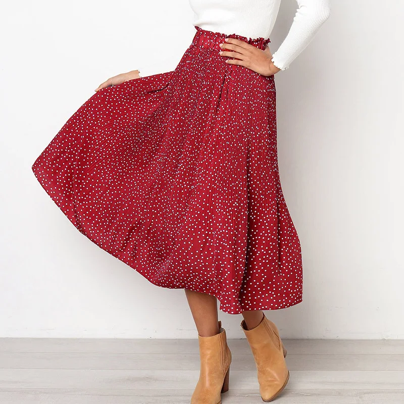 2019 Summer Autumn Casual Chiffon Print Pockets High Waist Pleated Maxi Skirt Womens Long Skirts For Women
2019 Summer Autumn Casual Chiffon Print Pockets High Waist Pleated Maxi Skirt Womens Long Skirts For Women