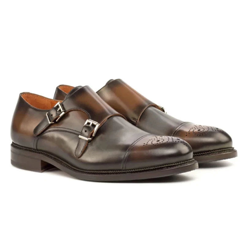 Double Monk Brown Buckle Strap Mens Shoes Fashion Solid Designer Luxury Genuine Leather Handmade Shoes for Men
Double Monk Brown Buckle Strap Mens Shoes Fashion Solid Designer Luxury Genuine Leather Handmade Shoes for Men