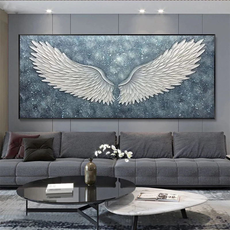Mdoern White Angel Wings Starry Blue Luxury Art Canvas Oil Painting Abstract Poster Print Wall Art Picture for Living Room Decor 
Mdoern White Angel Wings Starry Blue Luxury Art Canvas Oil Painting Abstract Poster Print Wall Art Picture for Living Room Decor
