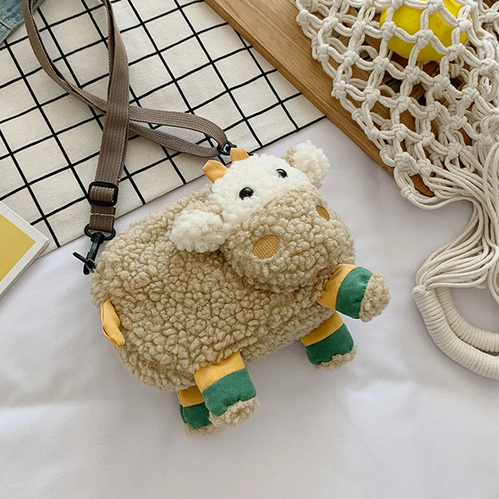 Girls Lamb Shape Cartoon Crossbody Bags Women Small Stuffed Peluches Cartoon Doll Messenger Bags Zipper Shoulder Bags
Girls Lamb Shape Cartoon Crossbody Bags Women Small Stuffed Peluches Cartoon Doll Messenger Bags Zipper Shoulder Bags