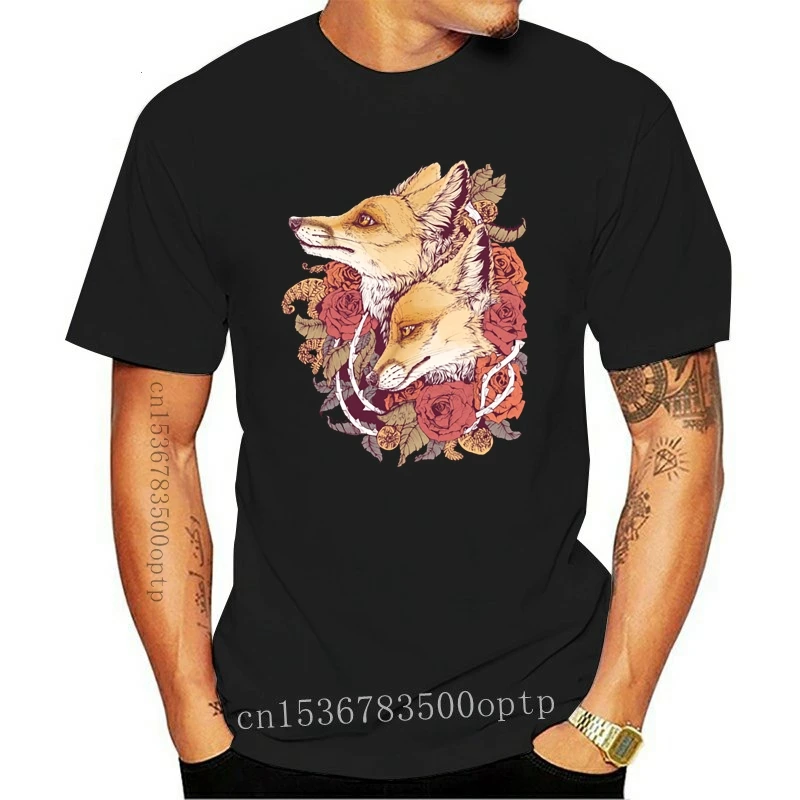 New Male Clothing Red Fox Bloom T-shirt 2021 Brand 2021 Men T Shirt Fox Couple Art Designer Tops Cotton Floral Tees For Students
New Male Clothing Red Fox Bloom T-shirt 2021 Brand 2021 Men T Shirt Fox Couple Art Designer Tops Cotton Floral Tees For Students