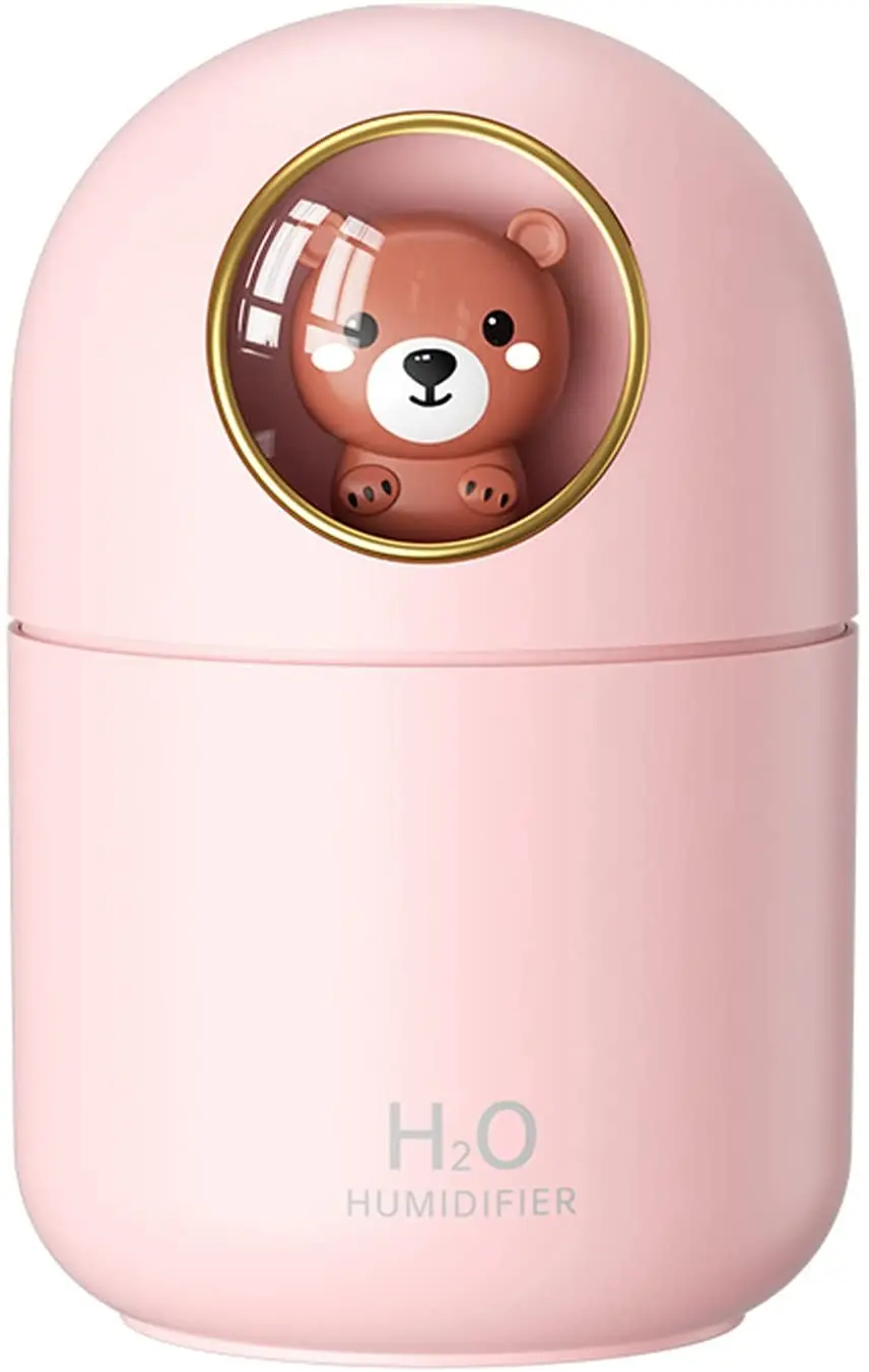 300ml Mini Humidifier Cute Pet Humidifier Usb Mute Cartoon Aroma Diffuser Moisturizer Desktop Car Atomizer (Pink bear)
300ml Mini Humidifier Cute Pet Humidifier Usb Mute Cartoon Aroma Diffuser Moisturizer Desktop Car Atomizer (Pink bear)