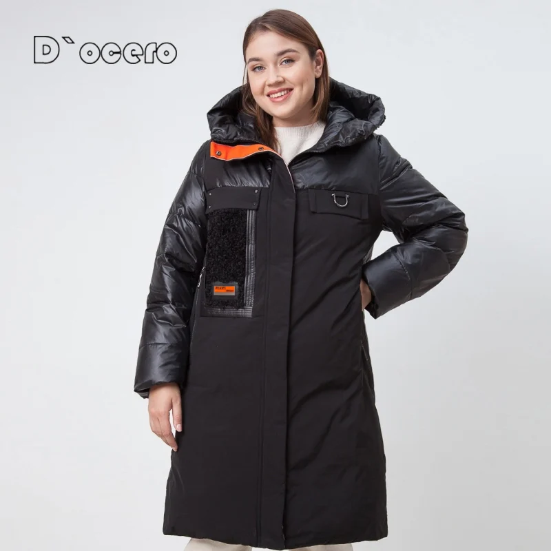 D`OCERO 2021 Plus Size 6XL Winter Women Parka Long Cotton Hooded Ladies Faux Fur Quilted Coat Down Jackets Female Overcoat
D`OCERO 2021 Plus Size 6XL Winter Women Parka Long Cotton Hooded Ladies Faux Fur Quilted Coat Down Jackets Female Overcoat
