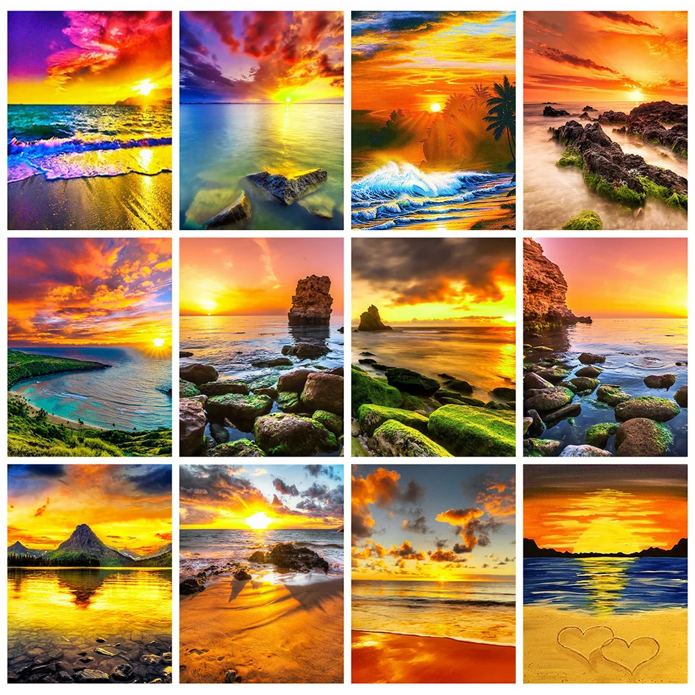 HUACAN 5d Diamond Painting Full Drill Square Landscape Sunset Rhinestones Diamond Embroidery Sale Seaside Mosaic Home Decor
HUACAN 5d Diamond Painting Full Drill Square Landscape Sunset Rhinestones Diamond Embroidery Sale Seaside Mosaic Home Decor