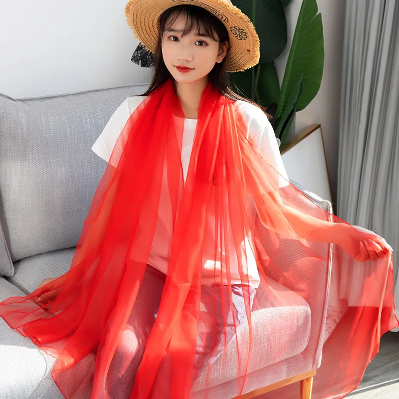New solid color ice silk scarves women chiffon sunscreen shawl scarves large-size beach towels dance thin scarves
New solid color ice silk scarves women chiffon sunscreen shawl scarves large-size beach towels dance thin scarves