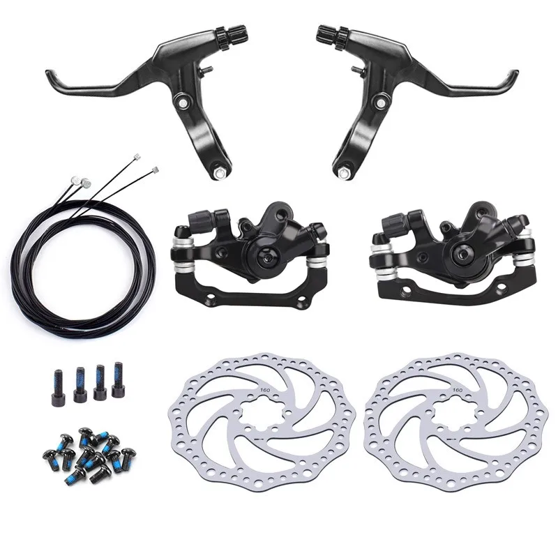 Bicycle Rear Disc Mechanical Brake Mountain Bike Front & Rear Set With 160mm Rotors Built-in Wide Brake Pad Cycling Double Brake
Bicycle Rear Disc Mechanical Brake Mountain Bike Front & Rear Set With 160mm Rotors Built-in Wide Brake Pad Cycling Double Brake