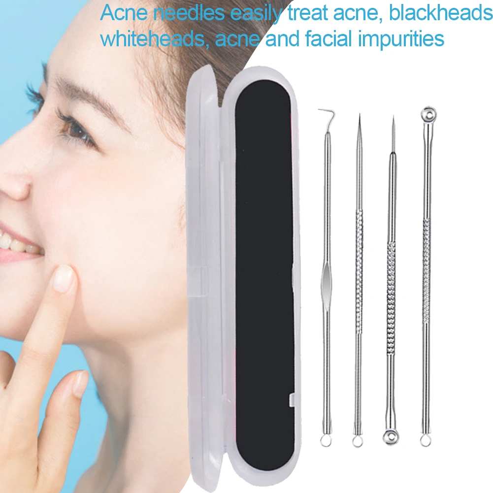4pcs Stainless Steel Spoon Face Skin Care Tools Acne Removal Needles Pimple Blackhead Remover Tools Needles Facial Pore Cleaner
4pcs Stainless Steel Spoon Face Skin Care Tools Acne Removal Needles Pimple Blackhead Remover Tools Needles Facial Pore Cleaner