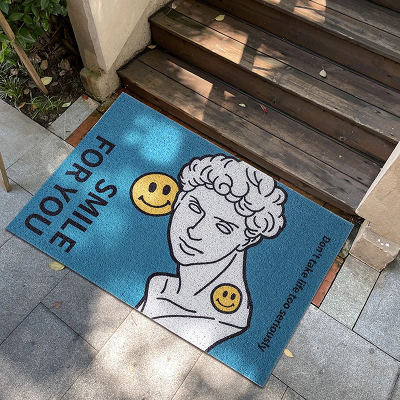 David Portrait Home Doormat Kitchen Bedroom Bath Living Room Carpet Entrance Hallway PVC Silk Loop Anti-slip Mat Front Door Mat
David Portrait Home Doormat Kitchen Bedroom Bath Living Room Carpet Entrance Hallway PVC Silk Loop Anti-slip Mat Front Door Mat