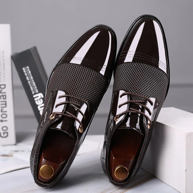 2020 Men Business Oxford Shoes Brand Men Wedding Pointy Shoes Men Formal Shoes Lace-Up Men Quality Dress Shoes plus size 38-48
2020 Men Business Oxford Shoes Brand Men Wedding Pointy Shoes Men Formal Shoes Lace-Up Men Quality Dress Shoes plus size 38-48