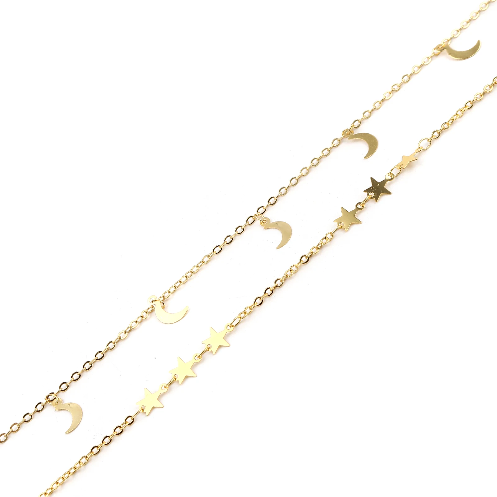 1 M Copper Galaxy Link Cable Chain Findings Half Moon Findings Star Gold Color For DIY Men Women Necklace Bracelet Anklet Making
1 M Copper Galaxy Link Cable Chain Findings Half Moon Findings Star Gold Color For DIY Men Women Necklace Bracelet Anklet Making