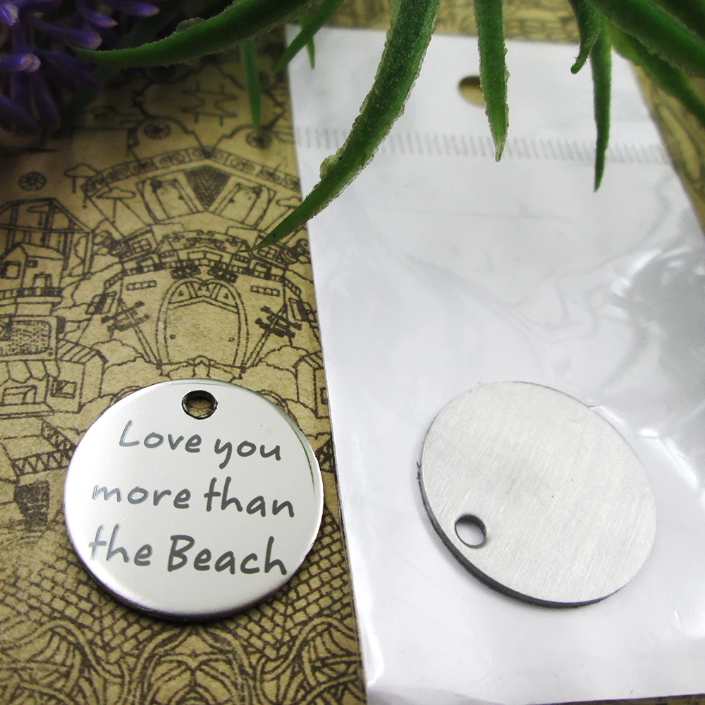 Подвески из нержавеющей стали LOVE YOU MORE THE BEACH шармы сделай сам 20 штук 5 стилей на