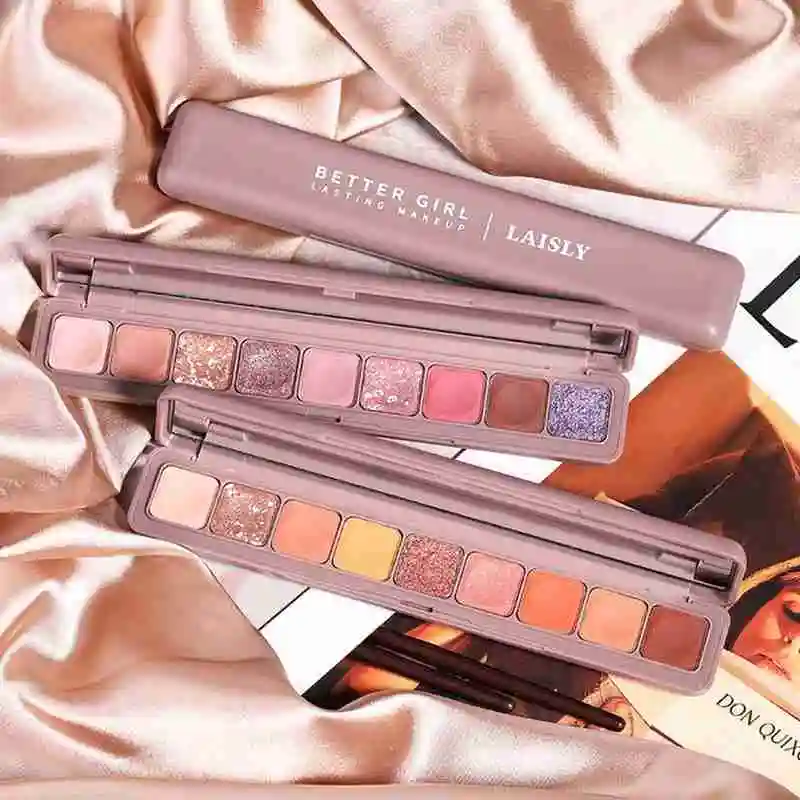 Eye shadow palette 9 colors portable lightweight pearlescent shimmer pigmentation eye shadow powder beauty makeup cosmetics
Eye shadow palette 9 colors portable lightweight pearlescent shimmer pigmentation eye shadow powder beauty makeup cosmetics