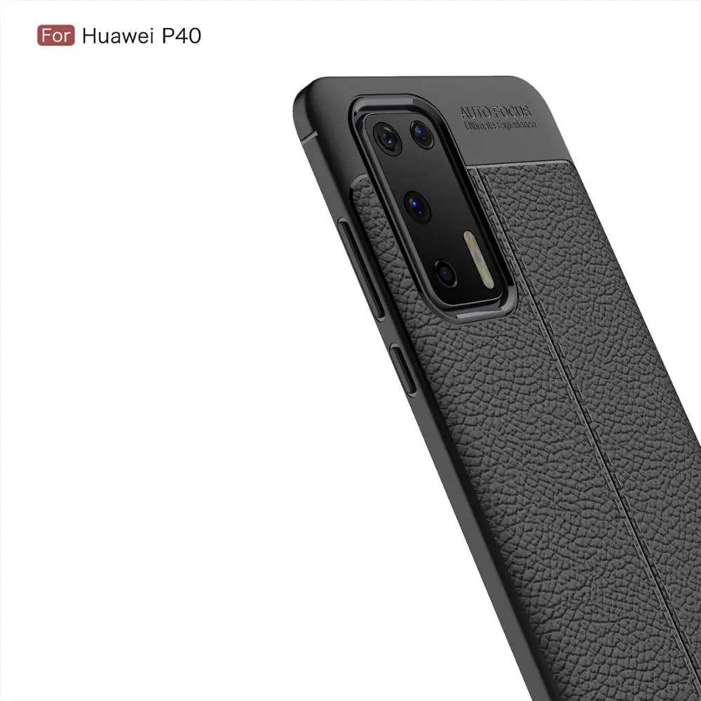 100 шт./лот личи полосы ТПУ Новый чехол кожаный для Huawei P10 lite plus P20 P30 Pro P40 + P Smart (2020) |