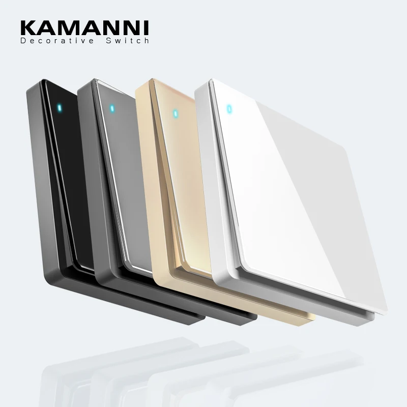 KAMANNI Luxury Light Switch General Standard Crystal Tempered Glass 2Gang 2 Way Switch Black Power Push Botton light Switch 220V
KAMANNI Luxury Light Switch General Standard Crystal Tempered Glass 2Gang 2 Way Switch Black Power Push Botton light Switch 220V