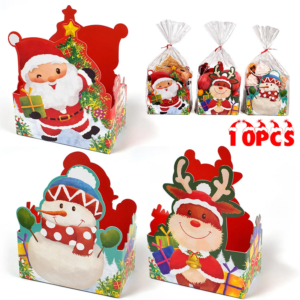 10pcs Christmas Candy Biscuit Gift Boxes Party Favour With Santa For Xmas Basket Years Party Child Gift Packing Cartoon Bag
10pcs Christmas Candy Biscuit Gift Boxes Party Favour With Santa For Xmas Basket Years Party Child Gift Packing Cartoon Bag