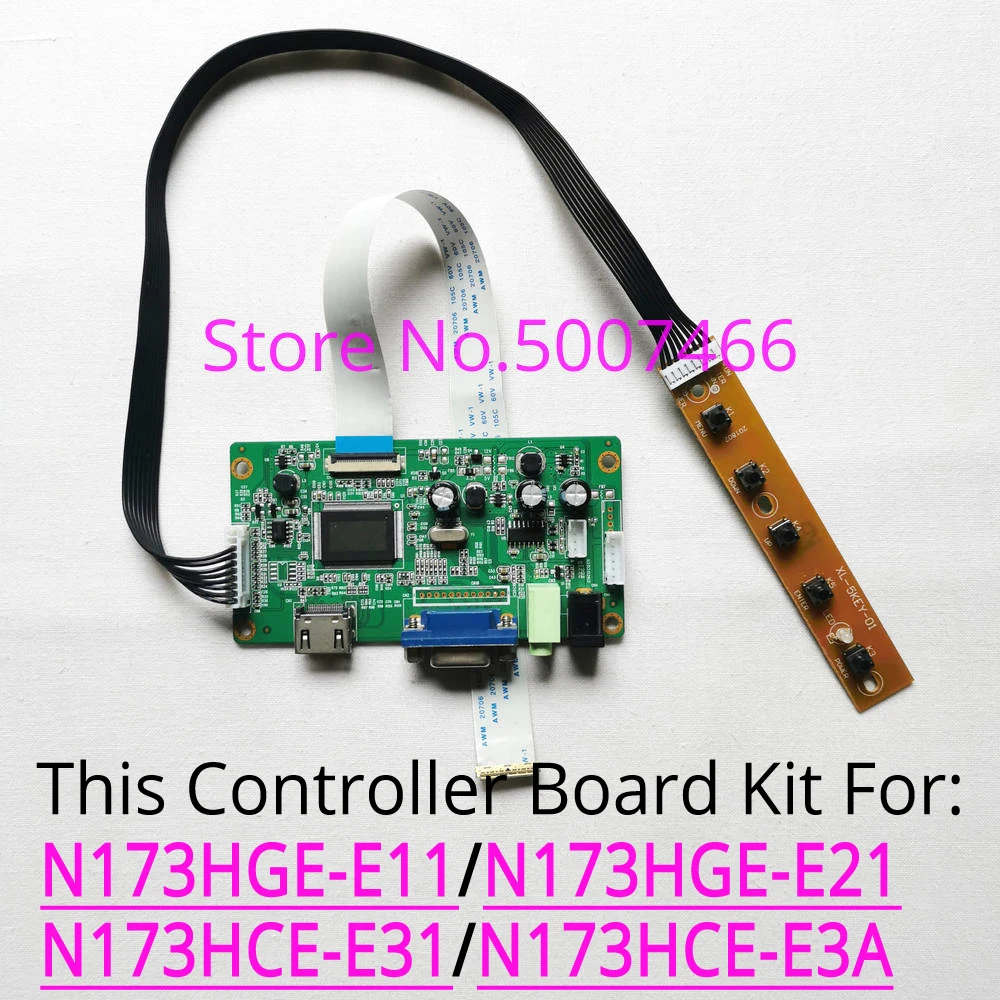 For N173HGE-E11/E21 N173HCE-E31/E3A 1920*1080 EDP WLED Notebook PC LCD Panel 30 Pin VGA Display Controller Driver Board Kit
For N173HGE-E11/E21 N173HCE-E31/E3A 1920*1080 EDP WLED Notebook PC LCD Panel 30 Pin VGA Display Controller Driver Board Kit