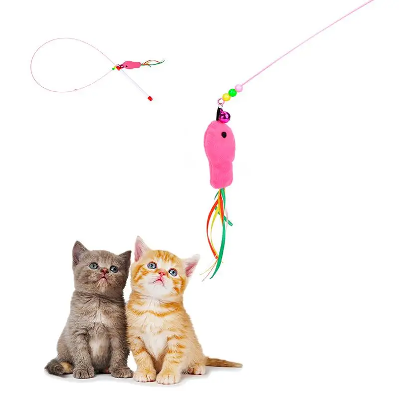 2Pcs/Set Cat Toy Plush Fish Shaped Cat Wand Toys With Steel Wire Interactive Kitten Stick Rod Toy With Small Bells Cats Supplies
2Pcs/Set Cat Toy Plush Fish Shaped Cat Wand Toys With Steel Wire Interactive Kitten Stick Rod Toy With Small Bells Cats Supplies
