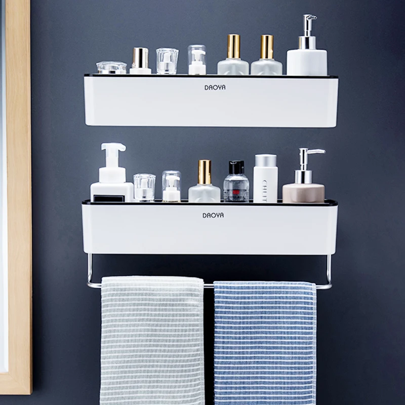 Wall Mounted Bathroom Shelf Shampoo Shower Shelves Holder Kitchen Storage Rack Organizer Towel Bar Bath Accessories
Wall Mounted Bathroom Shelf Shampoo Shower Shelves Holder Kitchen Storage Rack Organizer Towel Bar Bath Accessories