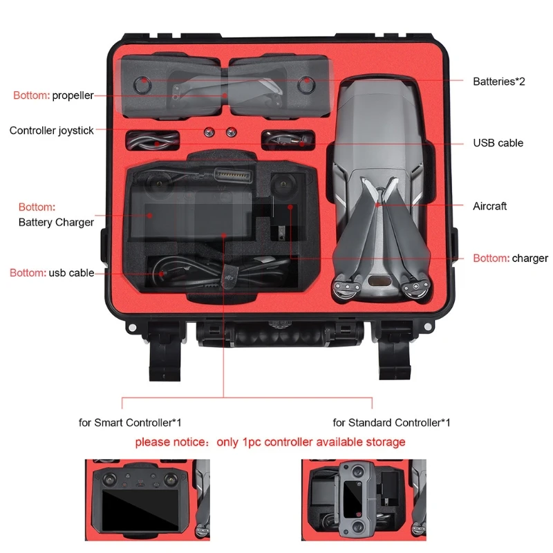 Hard Shell Travel Carrying Case Waterproof Storage Box for Mavic 2 Accessories
Hard Shell Travel Carrying Case Waterproof Storage Box for Mavic 2 Accessories