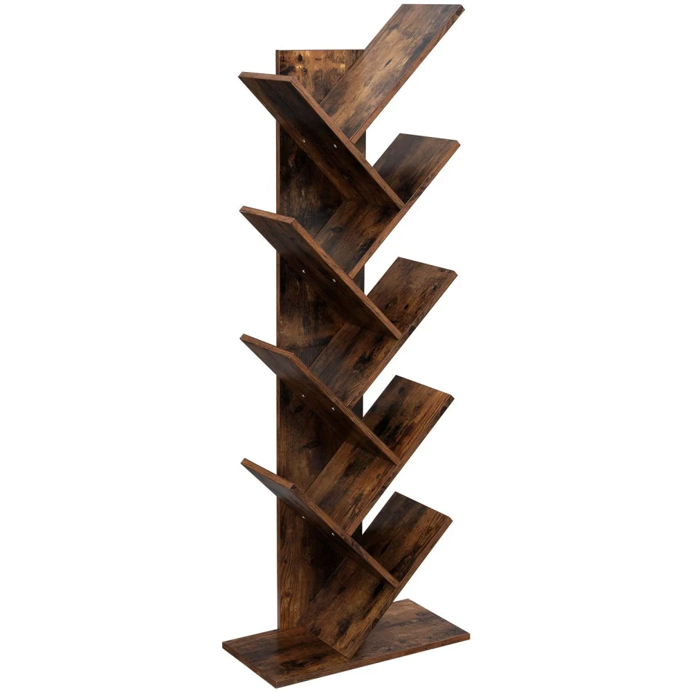 9-Shelf Bookcase Rack Free Standing Book Storage Organizer Wooden Tree Bookshelf Storage for Movies Video Games CD
9-Shelf Bookcase Rack Free Standing Book Storage Organizer Wooden Tree Bookshelf Storage for Movies Video Games CD