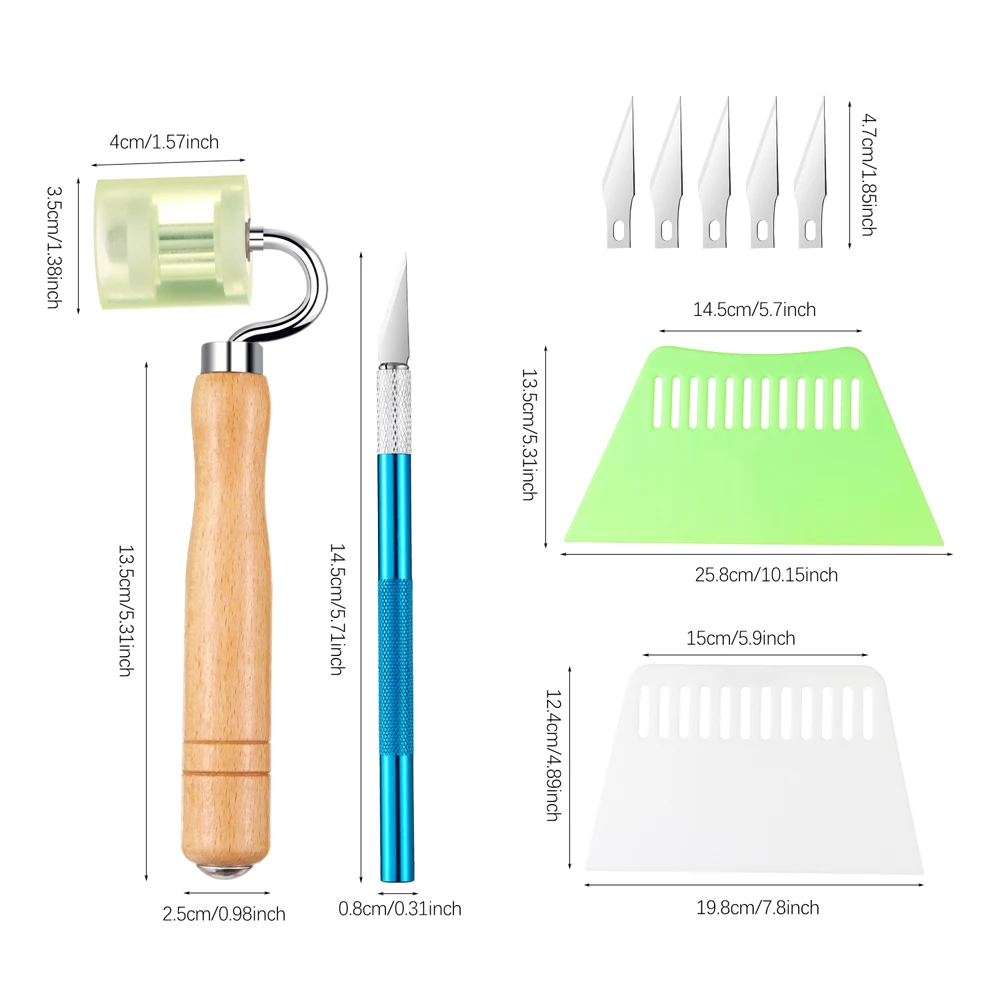 Wallpaper Flat Seam Roller Film Scraper Kit Roller with Hardness Squeegees Engraving Cutter for Adhesive Paper Window Film
Wallpaper Flat Seam Roller Film Scraper Kit Roller with Hardness Squeegees Engraving Cutter for Adhesive Paper Window Film