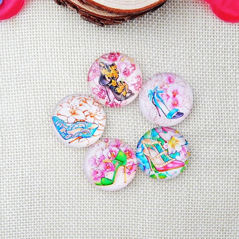 Wholesale 10 Pcs Random Mix High Heels Pattern Glass Patch Dome Flat Back Round Glass Cabochon Necklace DIY Jewelry Findings
Wholesale 10 Pcs Random Mix High Heels Pattern Glass Patch Dome Flat Back Round Glass Cabochon Necklace DIY Jewelry Findings