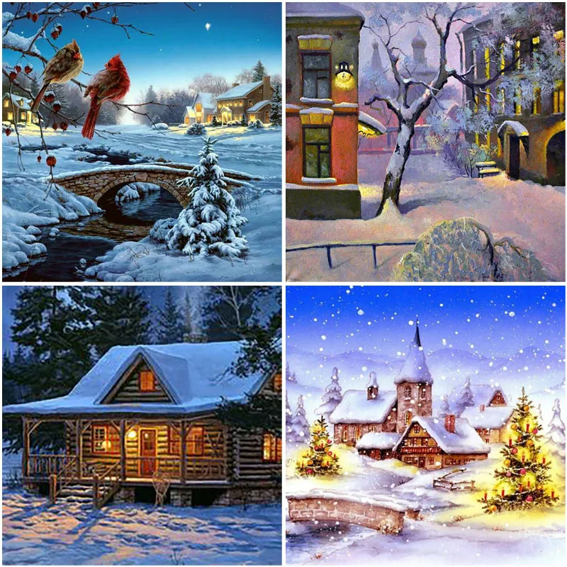 5D Diamond Painting Winter Diamond Embroidery Snow Scenery Needlework Full Square Drill Landscape Mosaic Cross Stitch Wall Decor
5D Diamond Painting Winter Diamond Embroidery Snow Scenery Needlework Full Square Drill Landscape Mosaic Cross Stitch Wall Decor