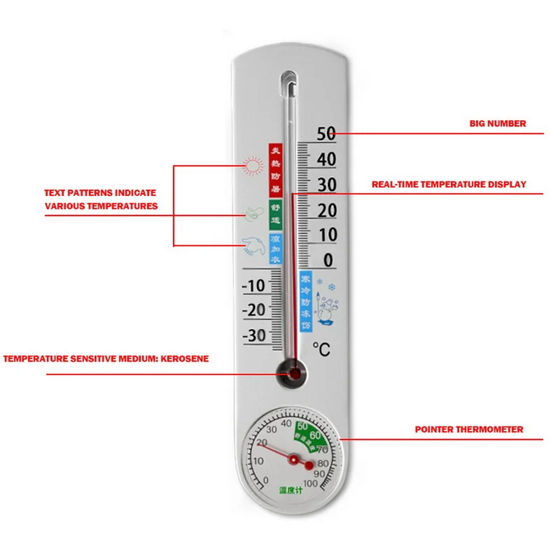 Vertical Thermometer And Hygrometer Wall Temperature Humidity Gauge For Bedroom Office Kitchen 2020 Hot Sale Silver
Vertical Thermometer And Hygrometer Wall Temperature Humidity Gauge For Bedroom Office Kitchen 2020 Hot Sale Silver