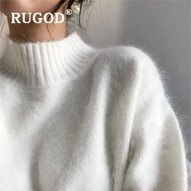 RUGOD Elegant Cashmere Sweater Women Simple Half Turtleneck Long Sleeve Knitted Sweaters All-match Autumn Winter Sweater 2020
RUGOD Elegant Cashmere Sweater Women Simple Half Turtleneck Long Sleeve Knitted Sweaters All-match Autumn Winter Sweater 2020