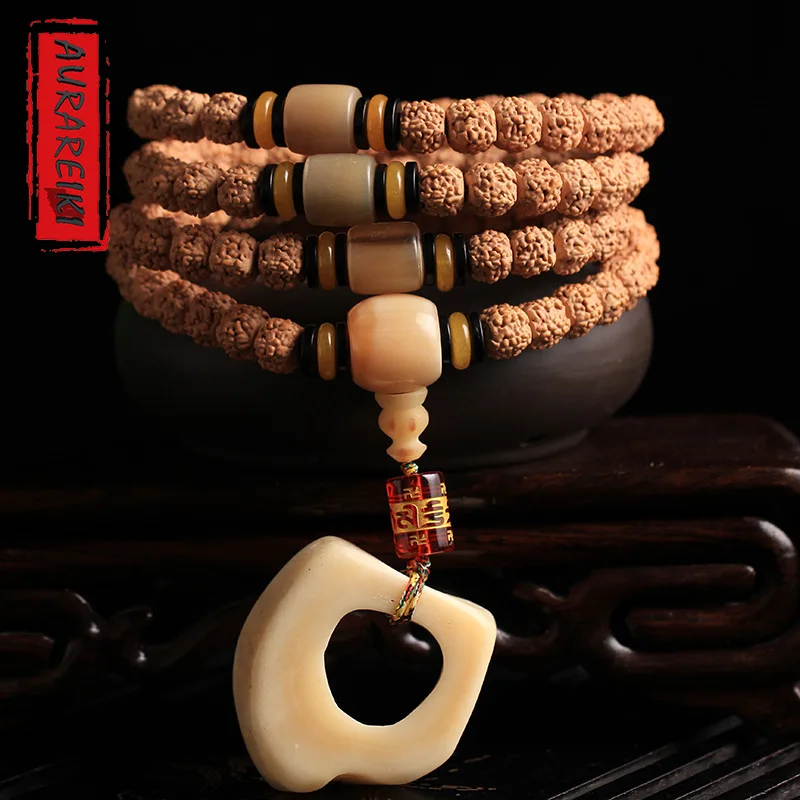 Original Natural Buddhism Rosary Bracelet Nepal Meat Pattern Vajra Bodhi 108 Prayer Beads Deer Bone Unisex Bracelets Jewelry
Original Natural Buddhism Rosary Bracelet Nepal Meat Pattern Vajra Bodhi 108 Prayer Beads Deer Bone Unisex Bracelets Jewelry