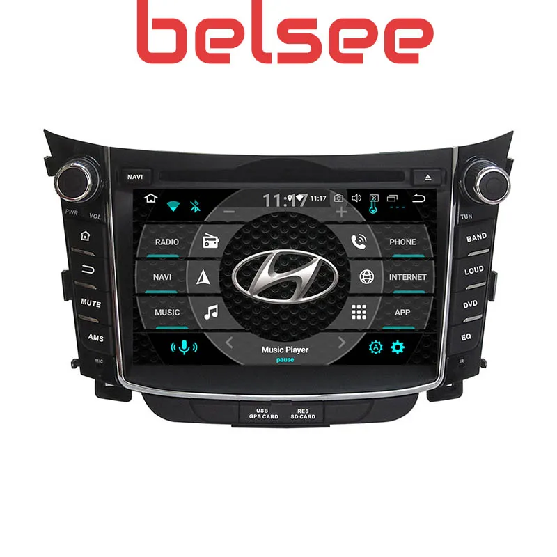 Автомобильный мультимедийный плеер Belsee на Android 10 с GPS навигацией и радио для Hyundai