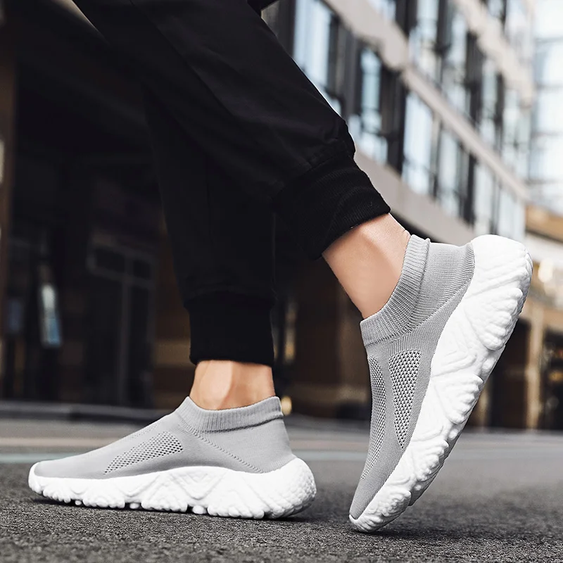 Mens Shoes Casual Slip-On Sock Sneakers Male Breathable Soft Shoes Man Chaussure Homme Walking Sneaker New Designer Plus Size 45 
Mens Shoes Casual Slip-On Sock Sneakers Male Breathable Soft Shoes Man Chaussure Homme Walking Sneaker New Designer Plus Size 45